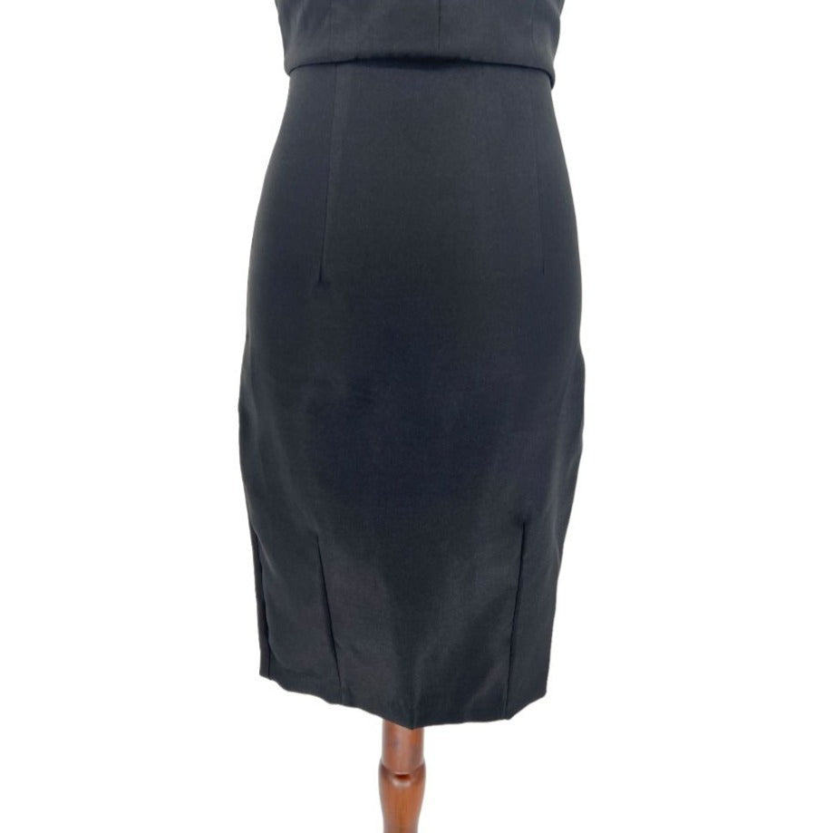 Lulu's Sexy Black Dress w/ Front Keyhole & Cross Straps | Small