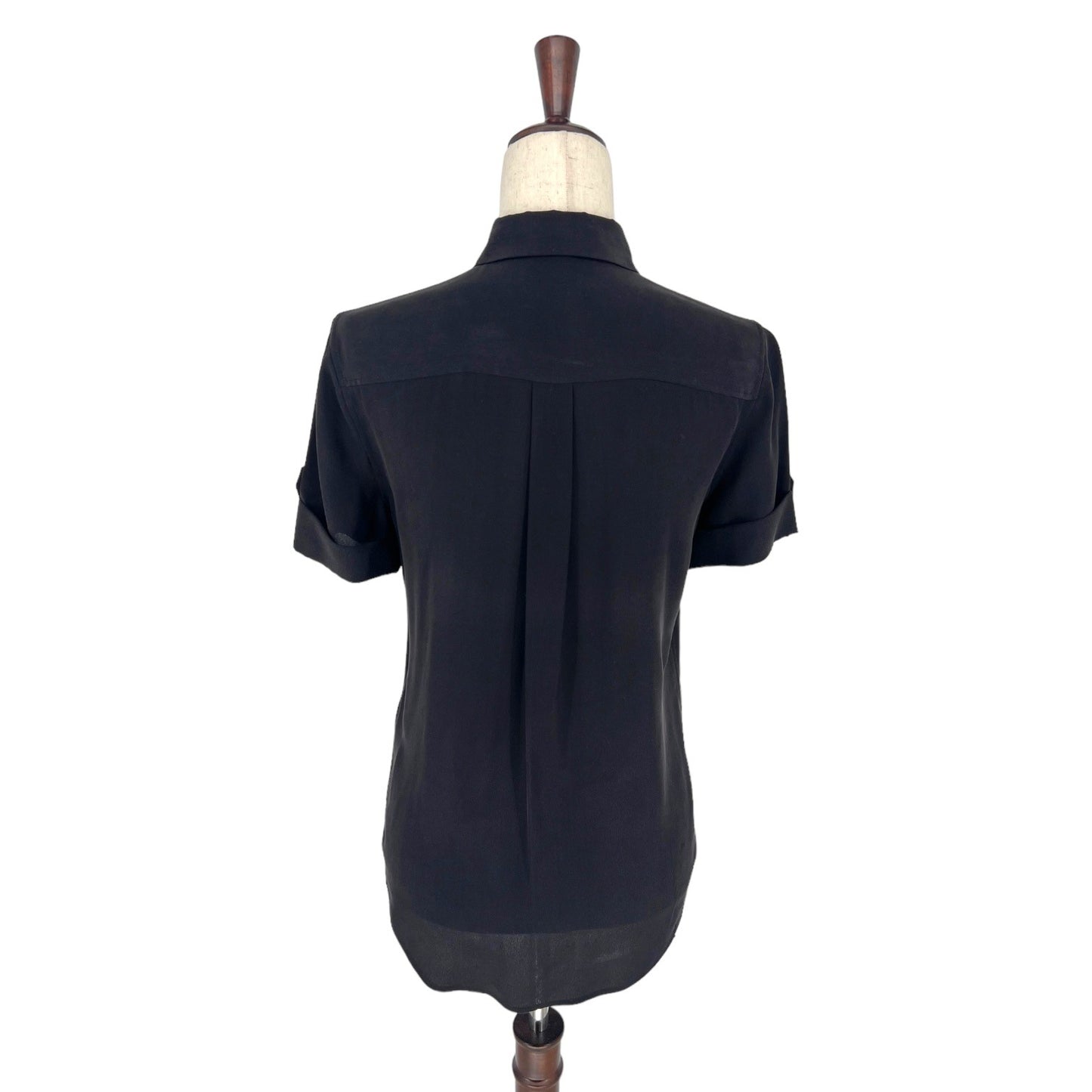 Equipment Slim Signature Short Sleeve Silk Blouse | Extra Small