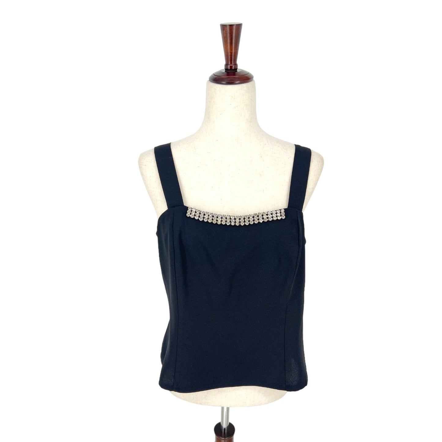 Vintage Jeweled Neckline Square Neck Tank | 12