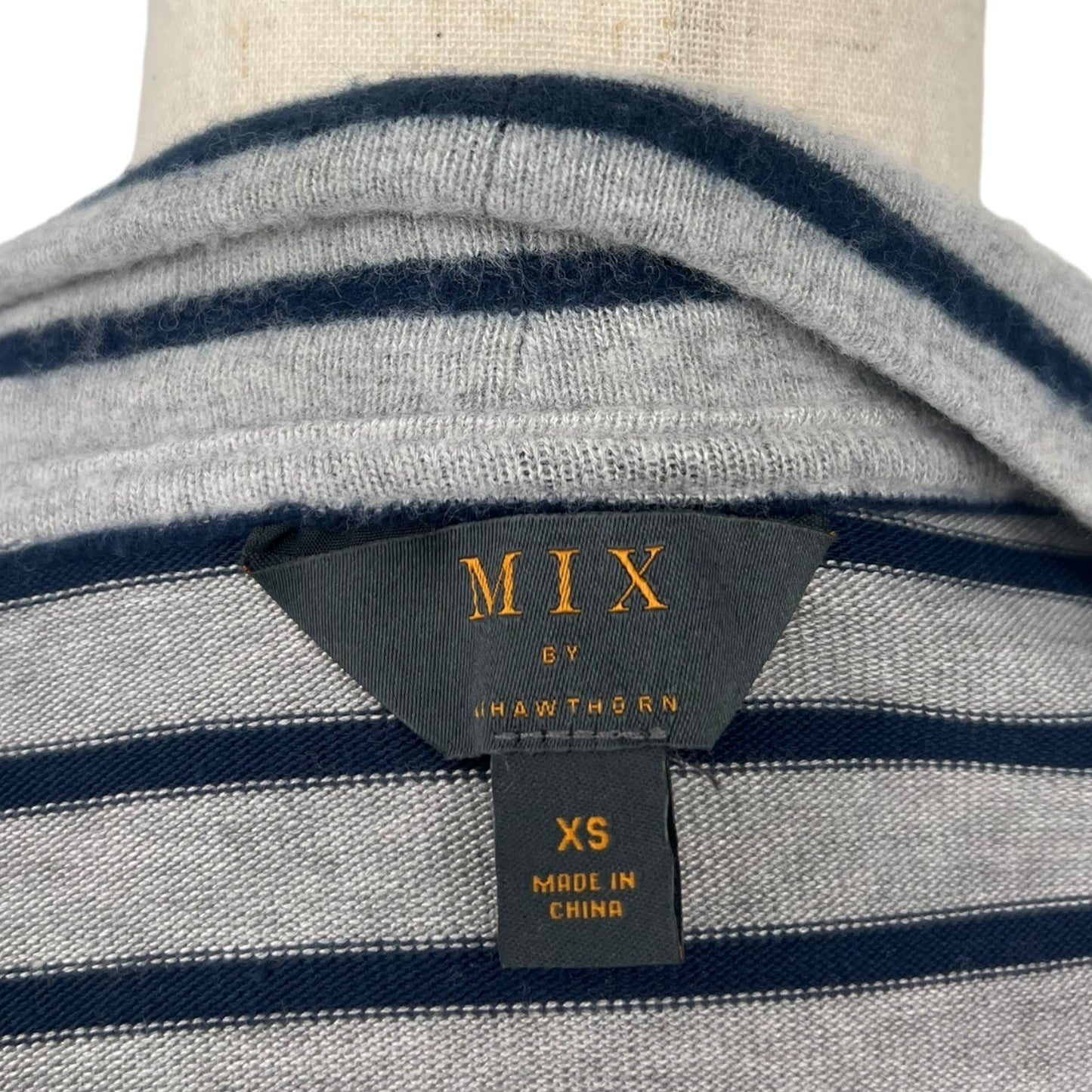 MIX by 41 Hawthorn Striped Open Front Cardigan | Extra Small