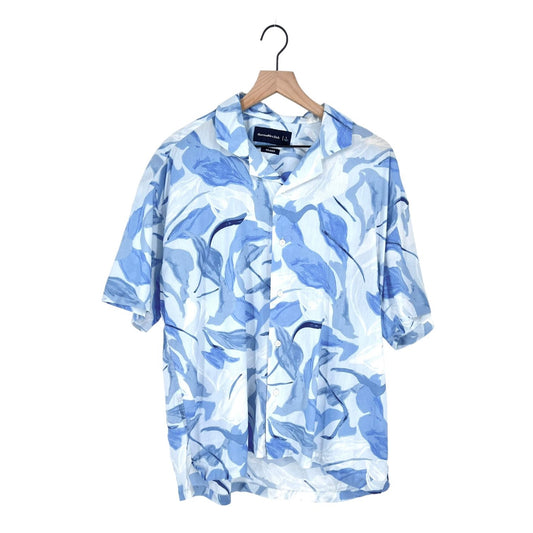 Abercombie & Filch Leaves Relaxed Short Sleeve Button Up | Large