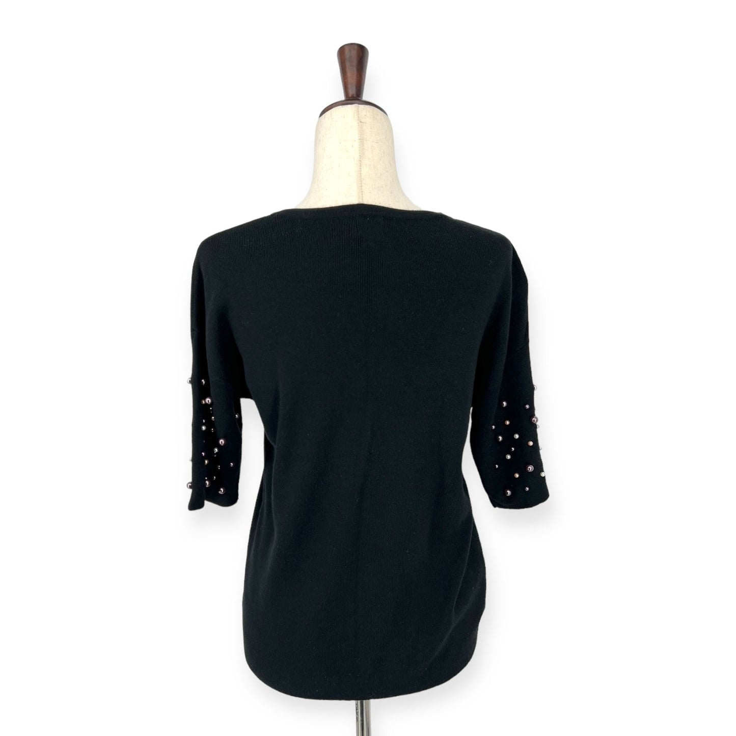 A New Day Beaded Sleeves Knit Top | Medium