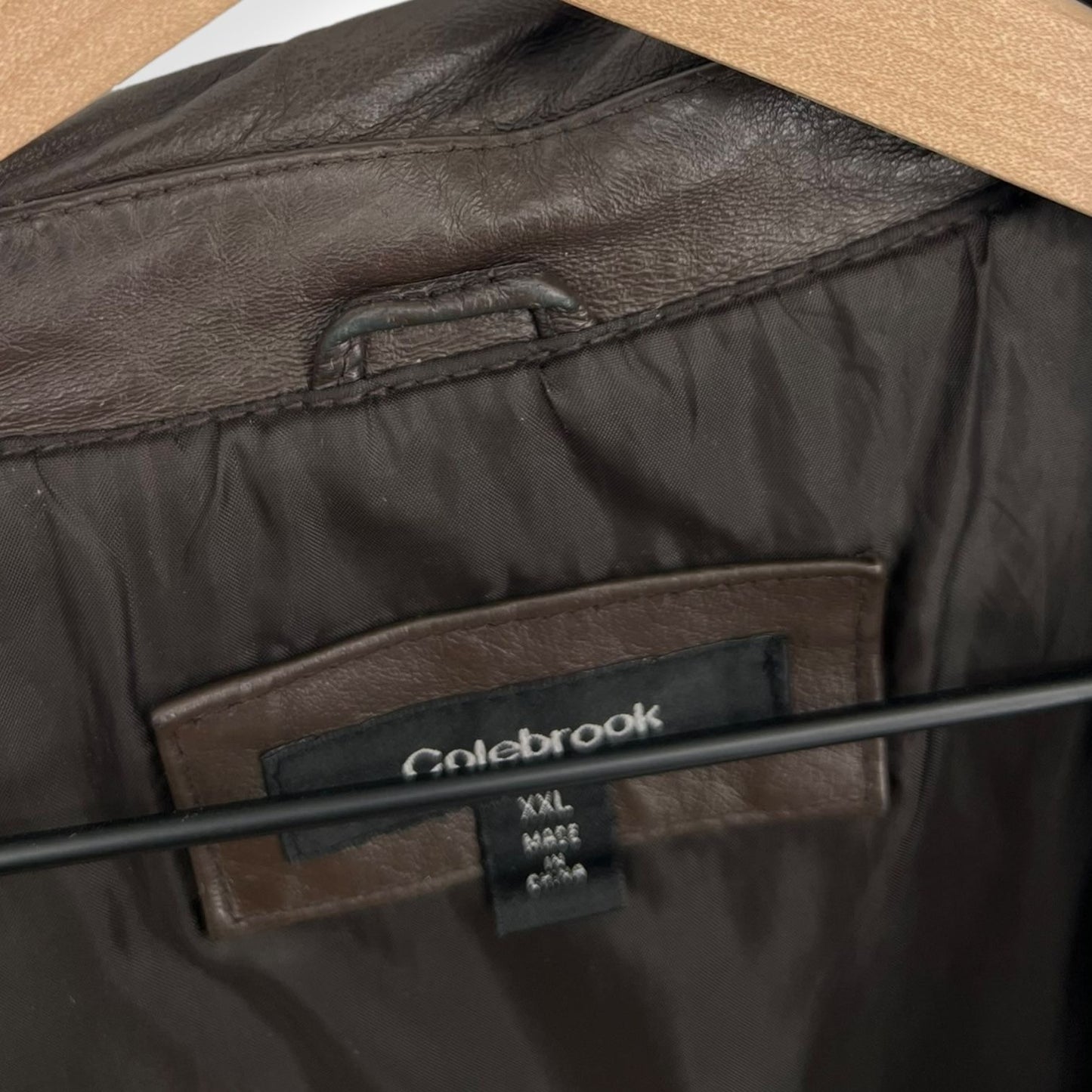 Vintage Colebrook Zip-up Leather Jacket | Extra Extra Large
