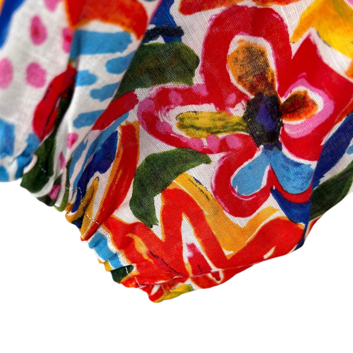 Handmade Floral Painted Patter Off The Shoulder Blouse | 2x