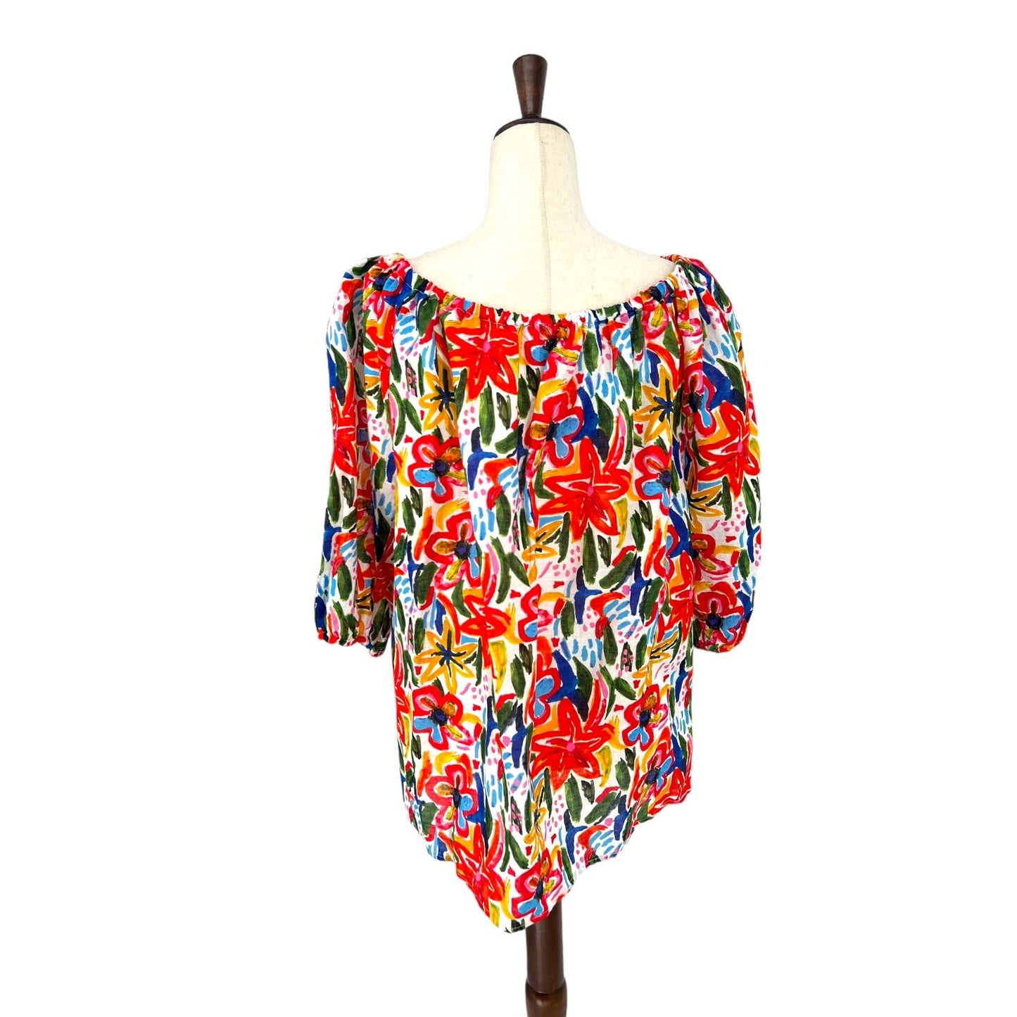 Handmade Floral Painted Patter Off The Shoulder Blouse | 2x