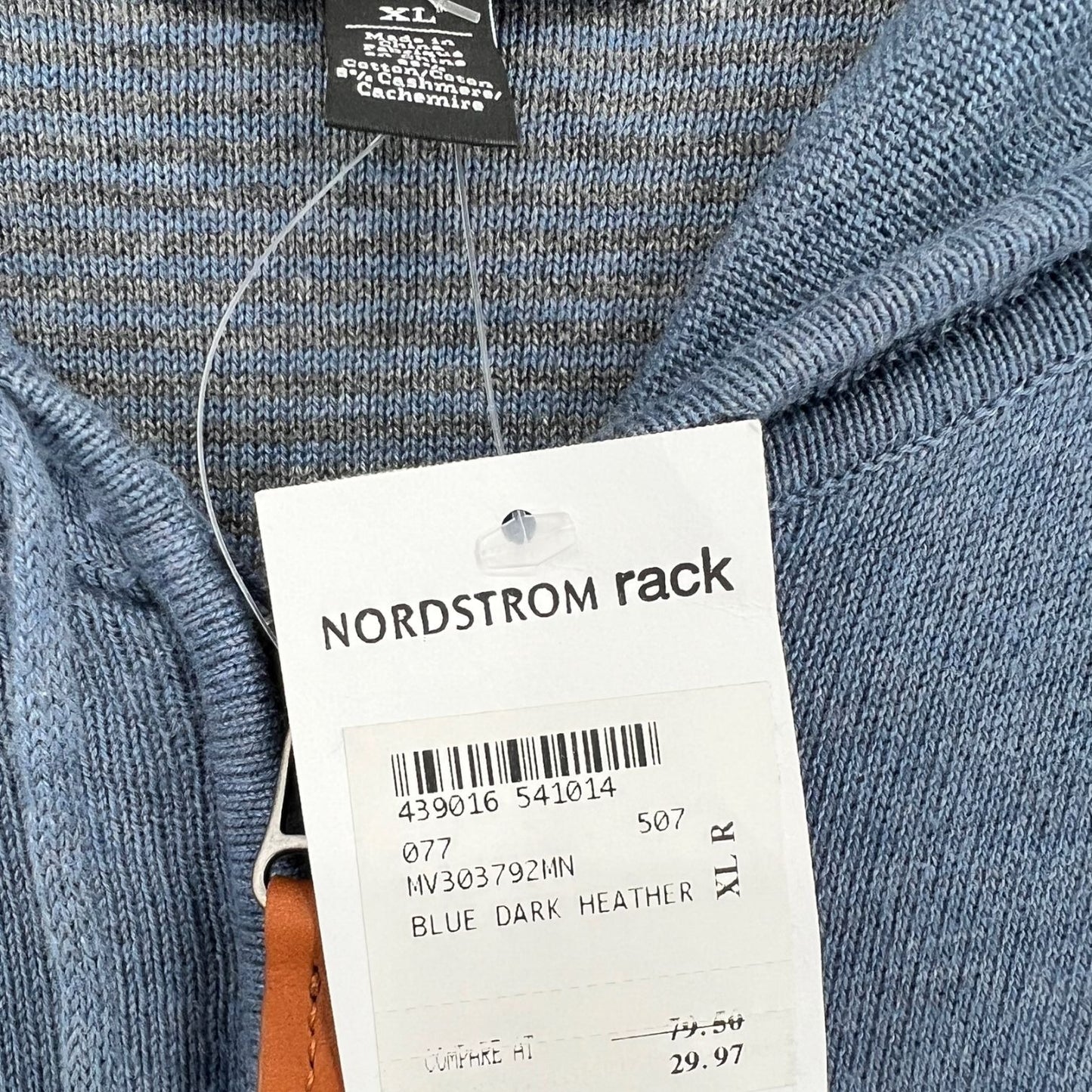 NWT Nordstrom Zip Up Knit Hooded Sweater | Extra Large