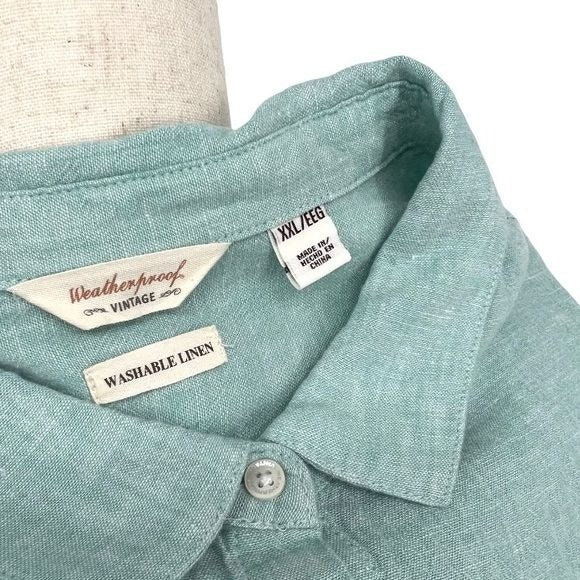 Weatherproof Vintage Tie Front Linen Shirt | Extra Extra Large