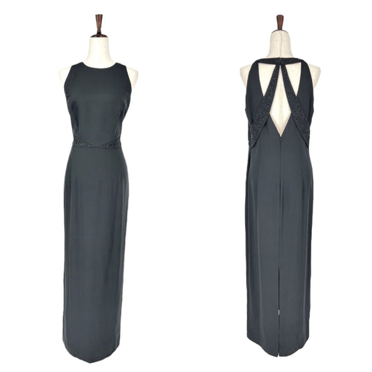 Liz Claiborne Night Evening Dress w/ Beaded Back Straps | 14