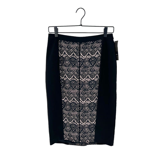 NWT Mossimo Black Lace Print Pencil Skirt | 6