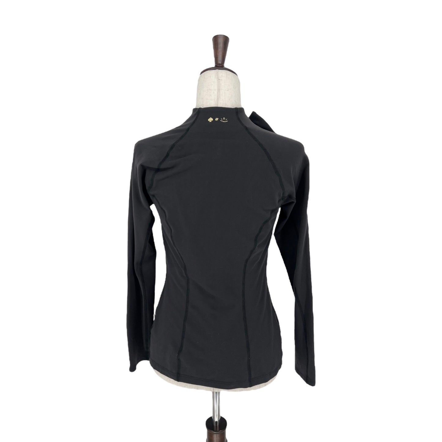 Kate Spade x Beyond Yoga Black Zip Up Neck Bow Jacket | Small