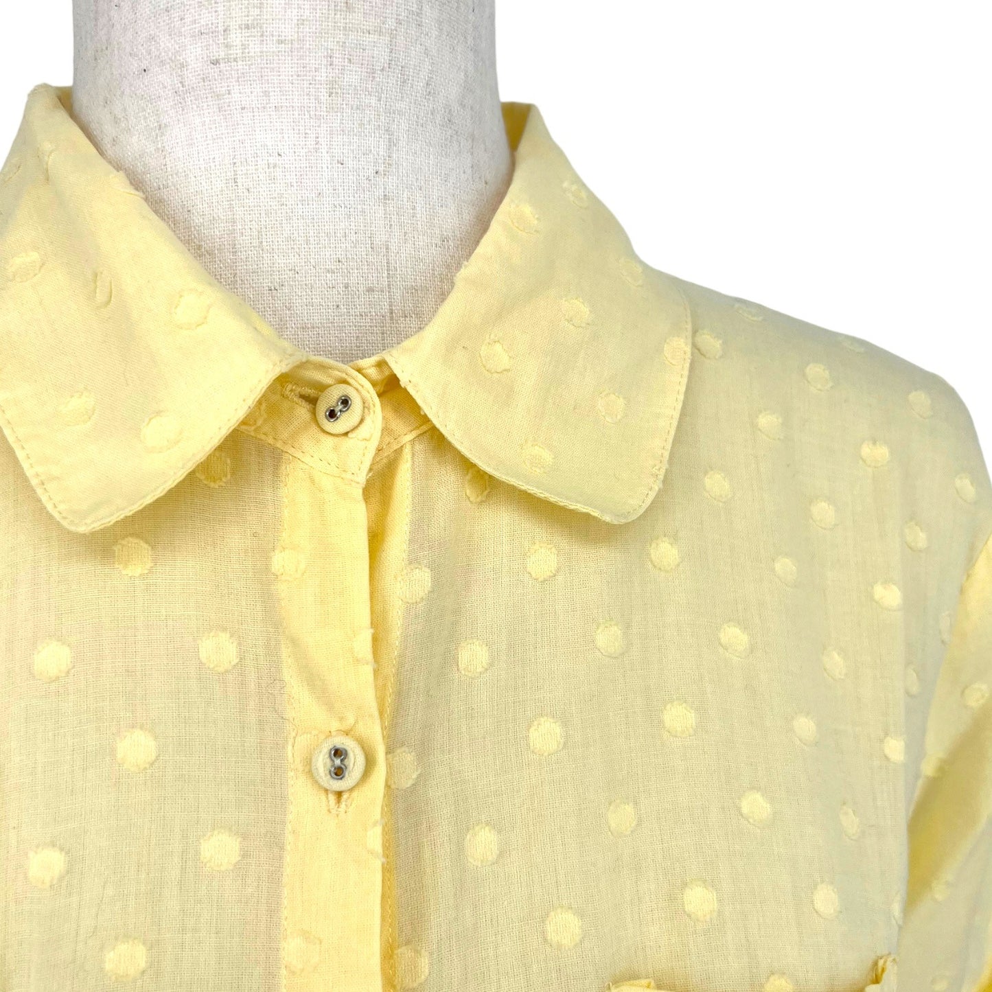 Vintage Alexandra Barlette Polka Dot Button Up Shirt | Extra Large