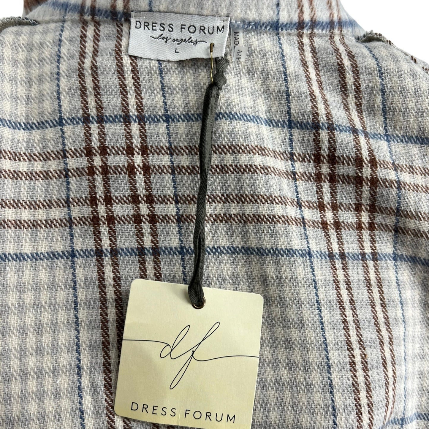 NWT Dress Forum Plaid Shirt Jacket | Large