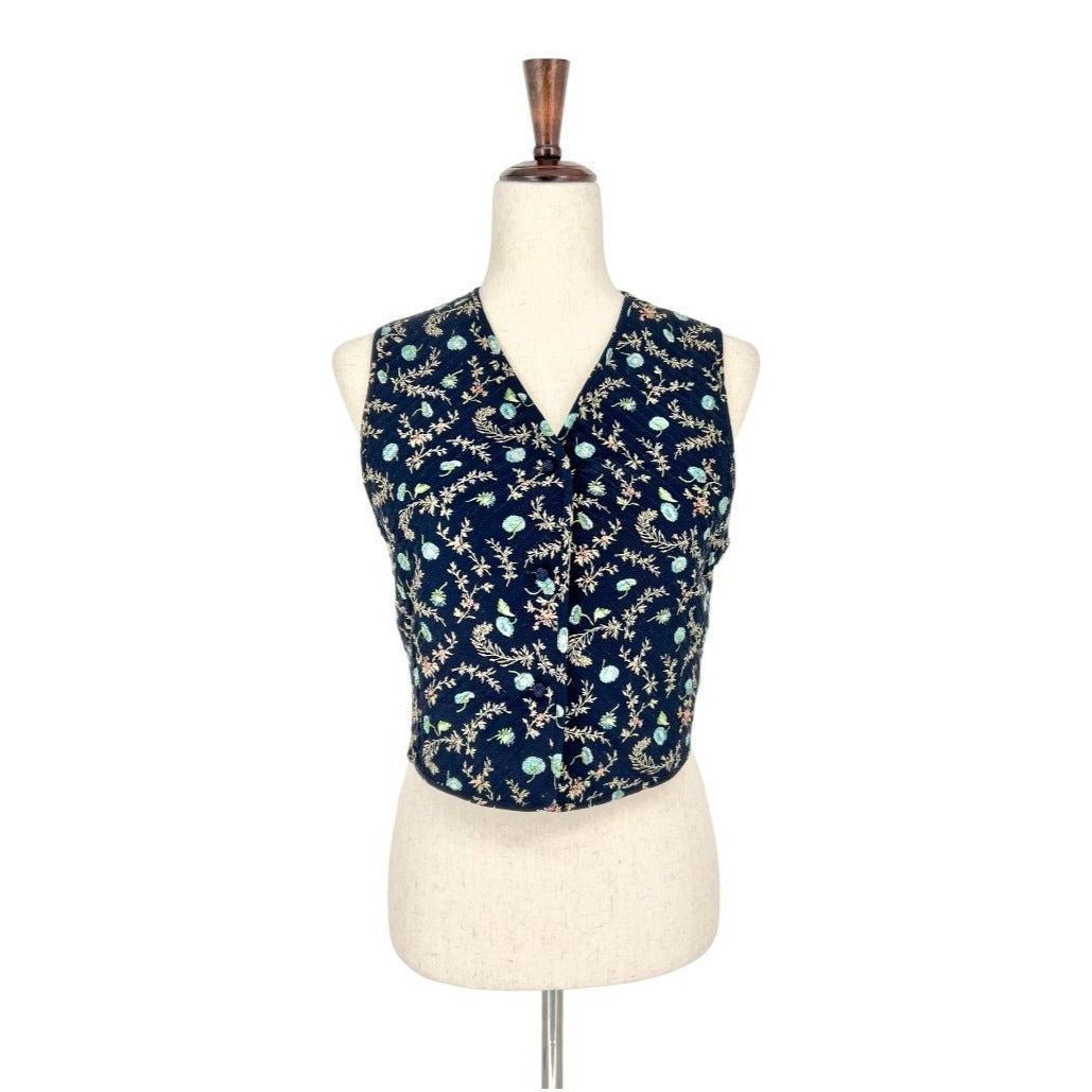 NWT Liz Claiborne Studio Floral Quilted Vest | Small