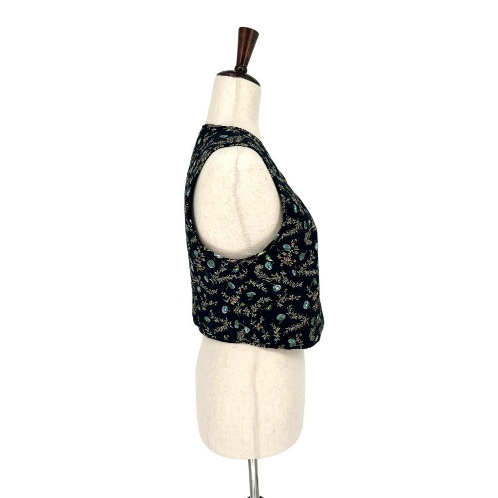 NWT Liz Claiborne Studio Floral Quilted Vest | Small