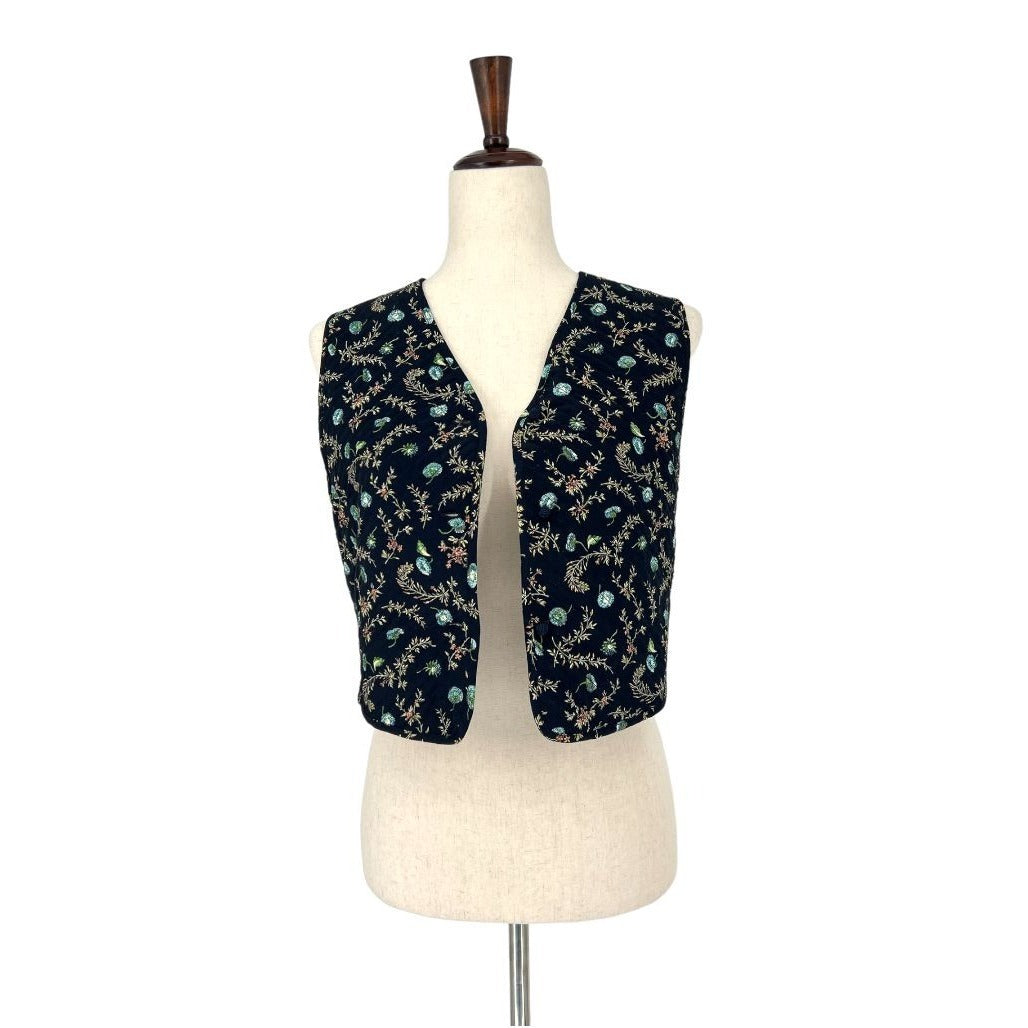 NWT Liz Claiborne Studio Floral Quilted Vest | Small