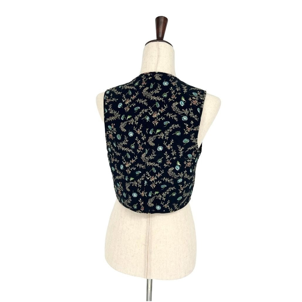 NWT Liz Claiborne Studio Floral Quilted Vest | Small