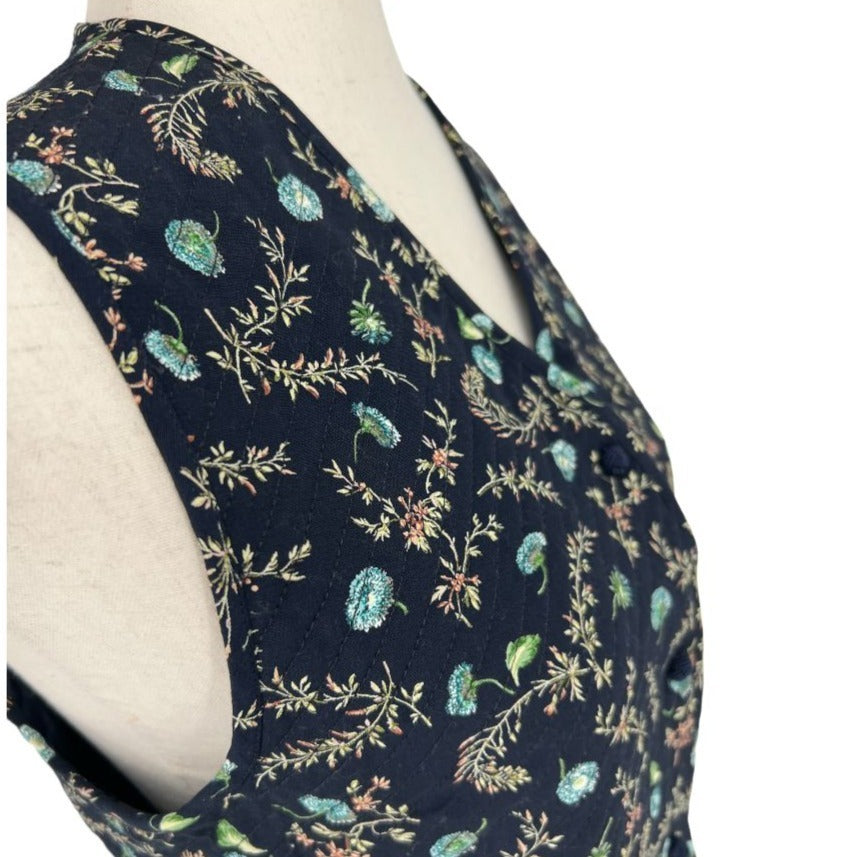 NWT Liz Claiborne Studio Floral Quilted Vest | Small