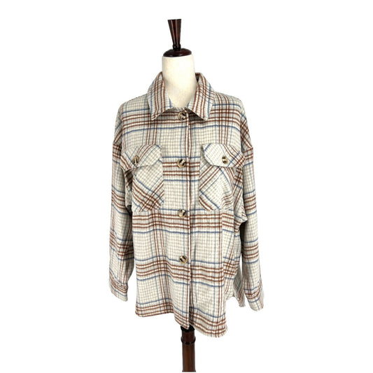 NWT Dress Forum Plaid Shirt Jacket | Large