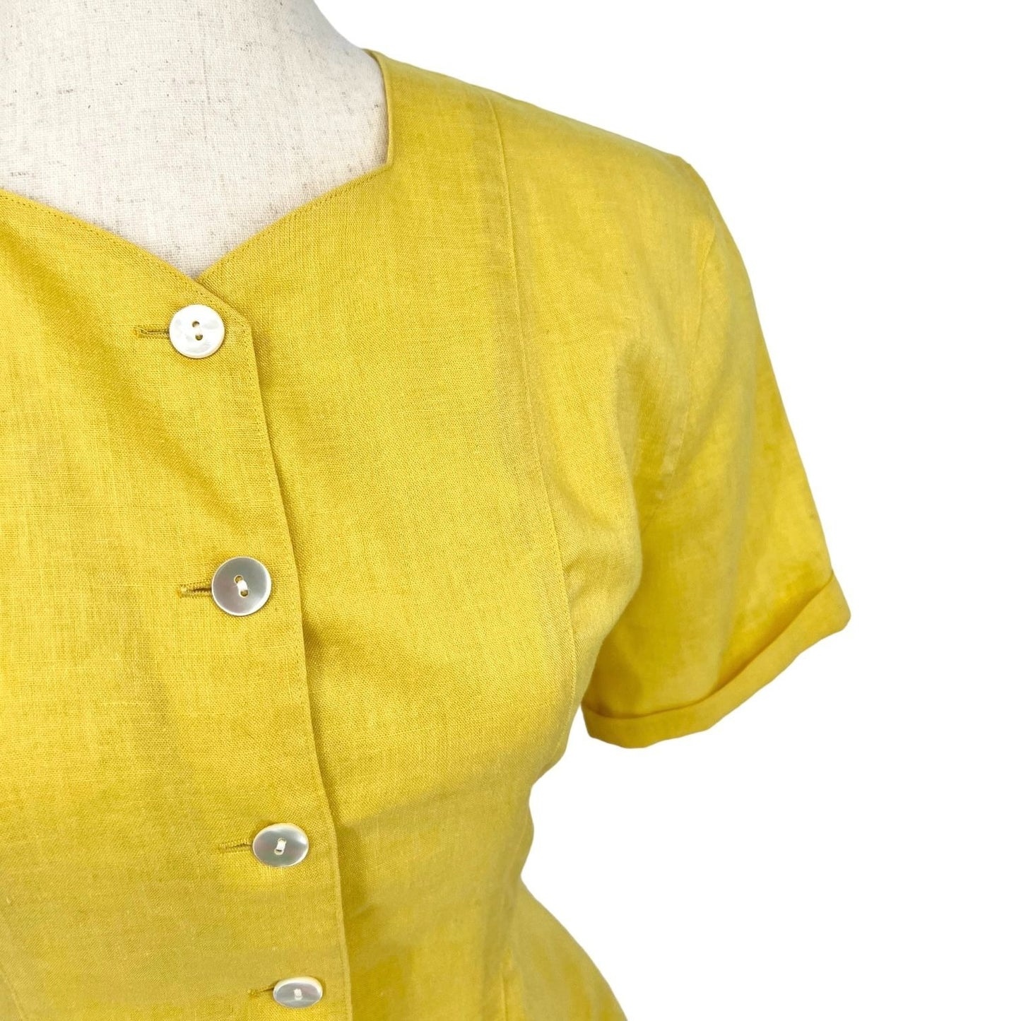 Vintage Fabre Sports by Casabel Peplum Button Up Blouse | Extra Small