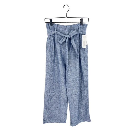 NWT H&M Tie Waist Chambray Wide Leg Linen Pants | 4