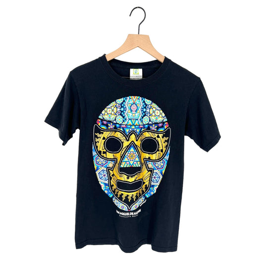 Karani Art "Lucho" Luchador 3D Beaded Tee | Small