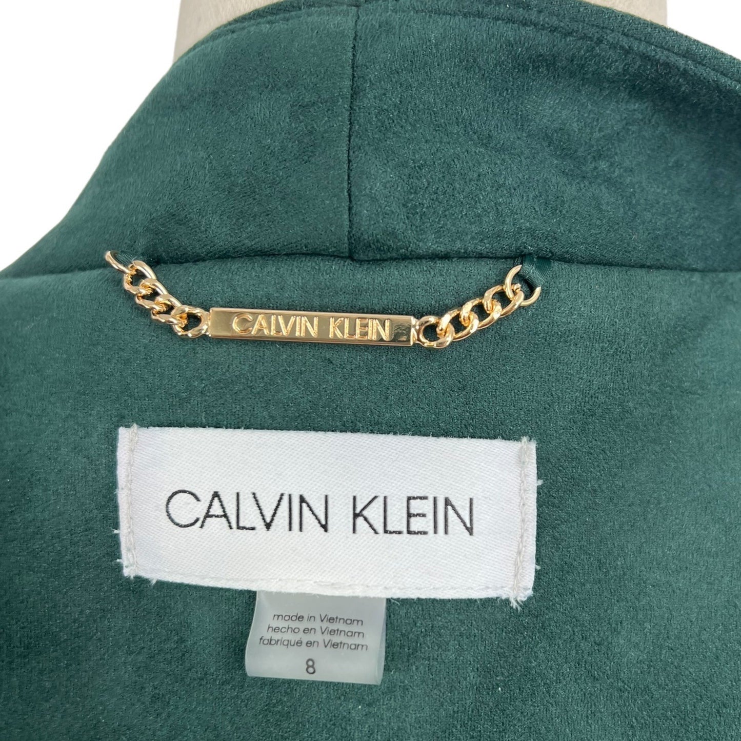 NWT Calvin Klein Open-front Faux-suede Topper Jacket | 8