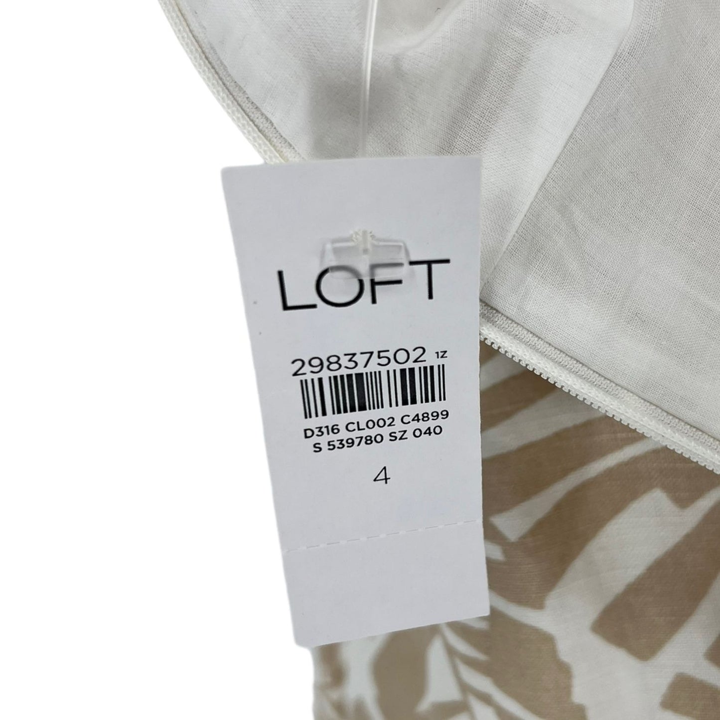 NWT LOFT Ann Taylor Palms Square Neck Linen Dress | 4