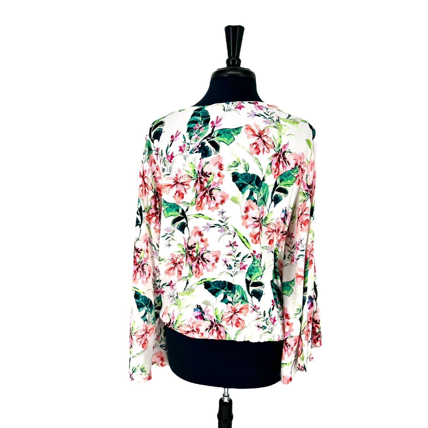 NWT Sanctuary Floral Faux Wrap Blouse | Large